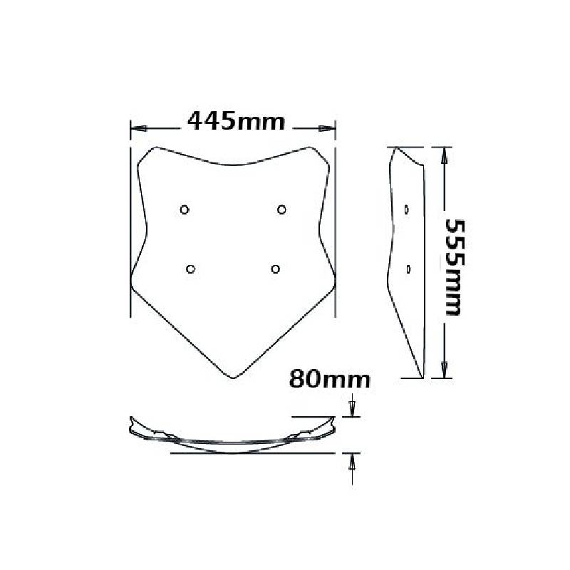 Parabrisas alto para la bmw s 1000 xr 15-19